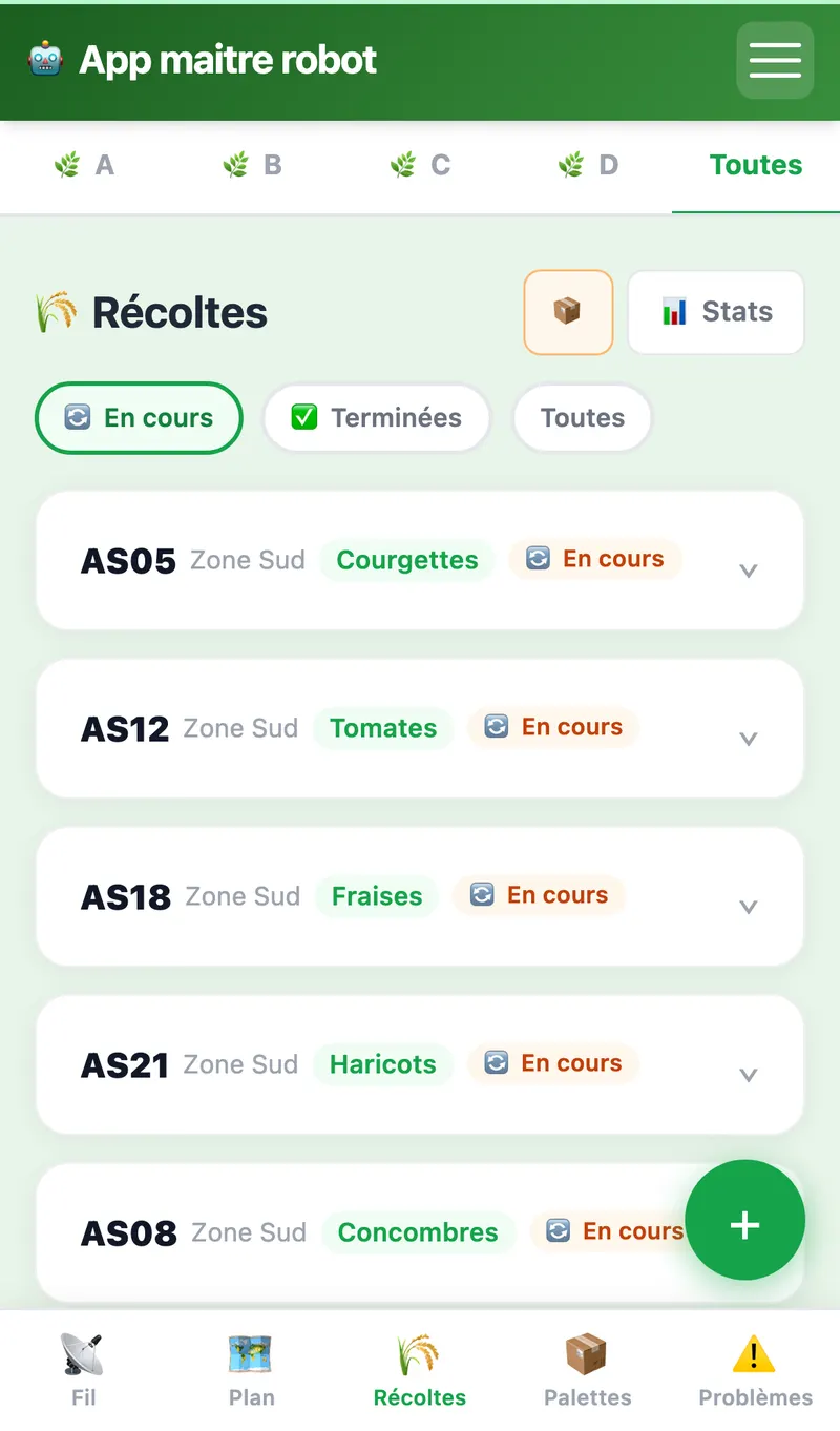 Récoltes
