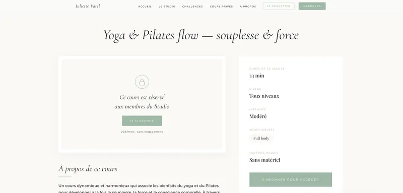 Page cours